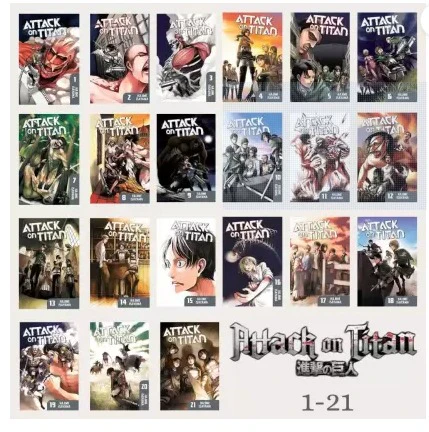 Attack On Titan Manga Box Set (Volume 1-21) by Hajime Isayama